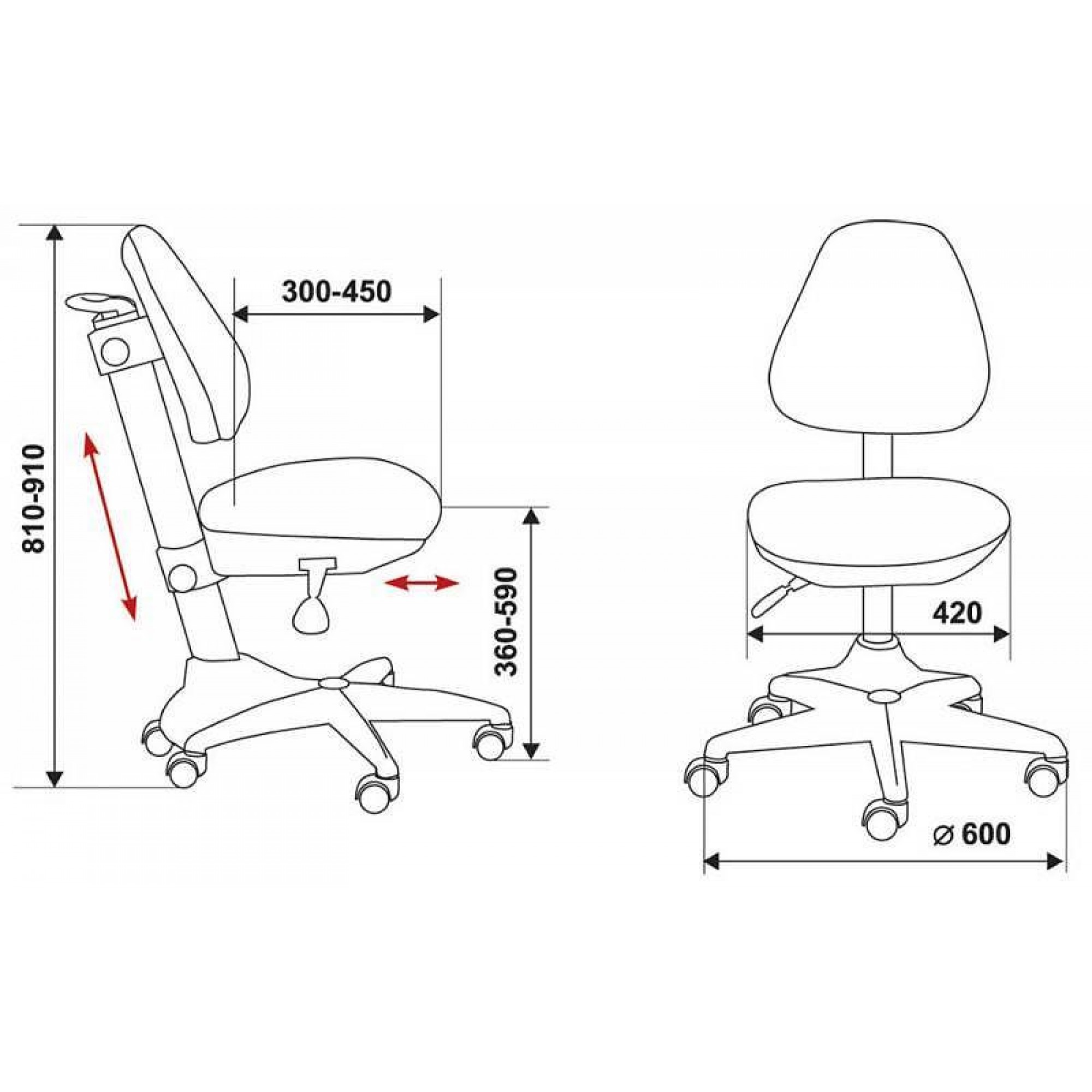 Стул компьютерный Бюрократ KD-2 843306    BUR_843306