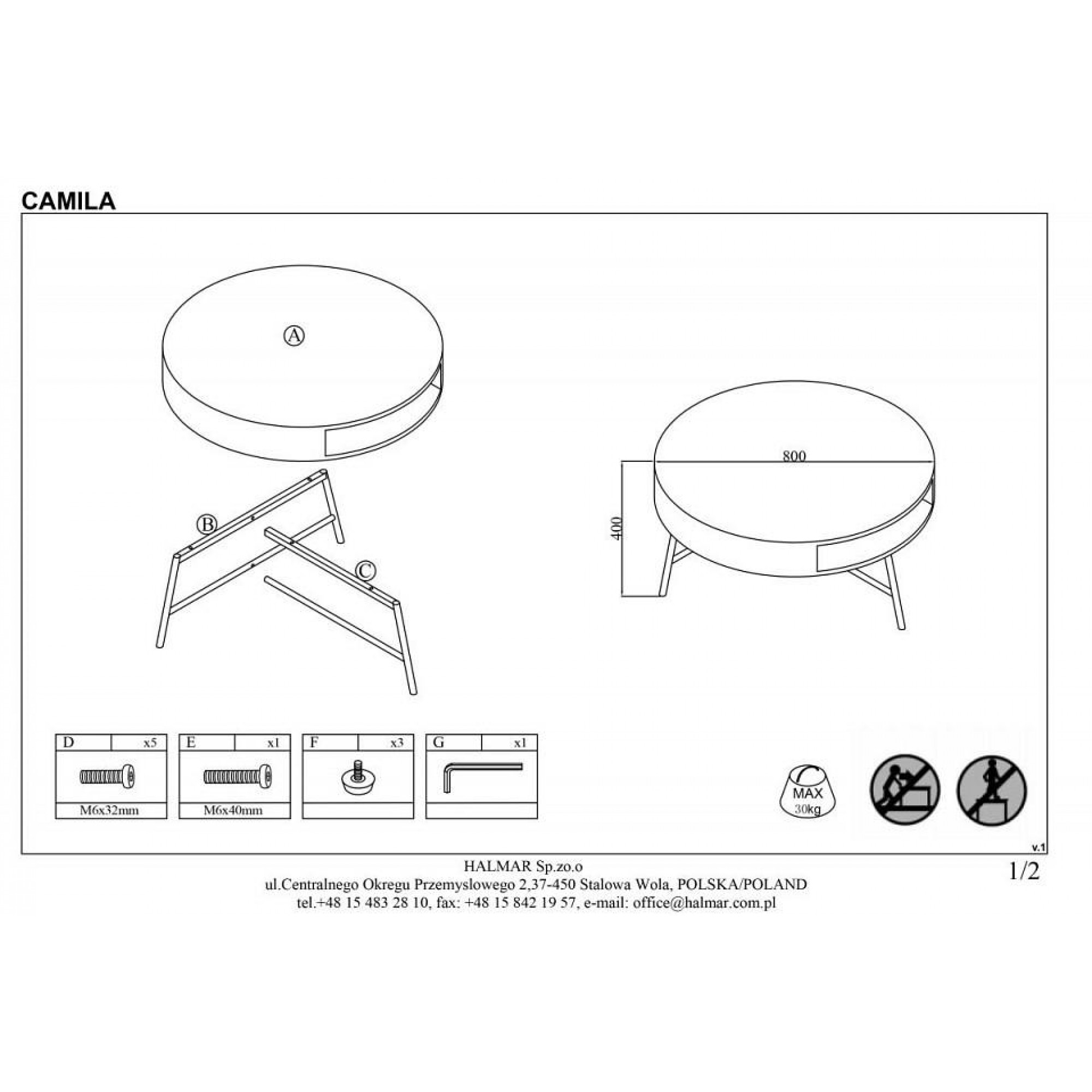 Стол журнальный Camila V-CH-CAMILA-LAW