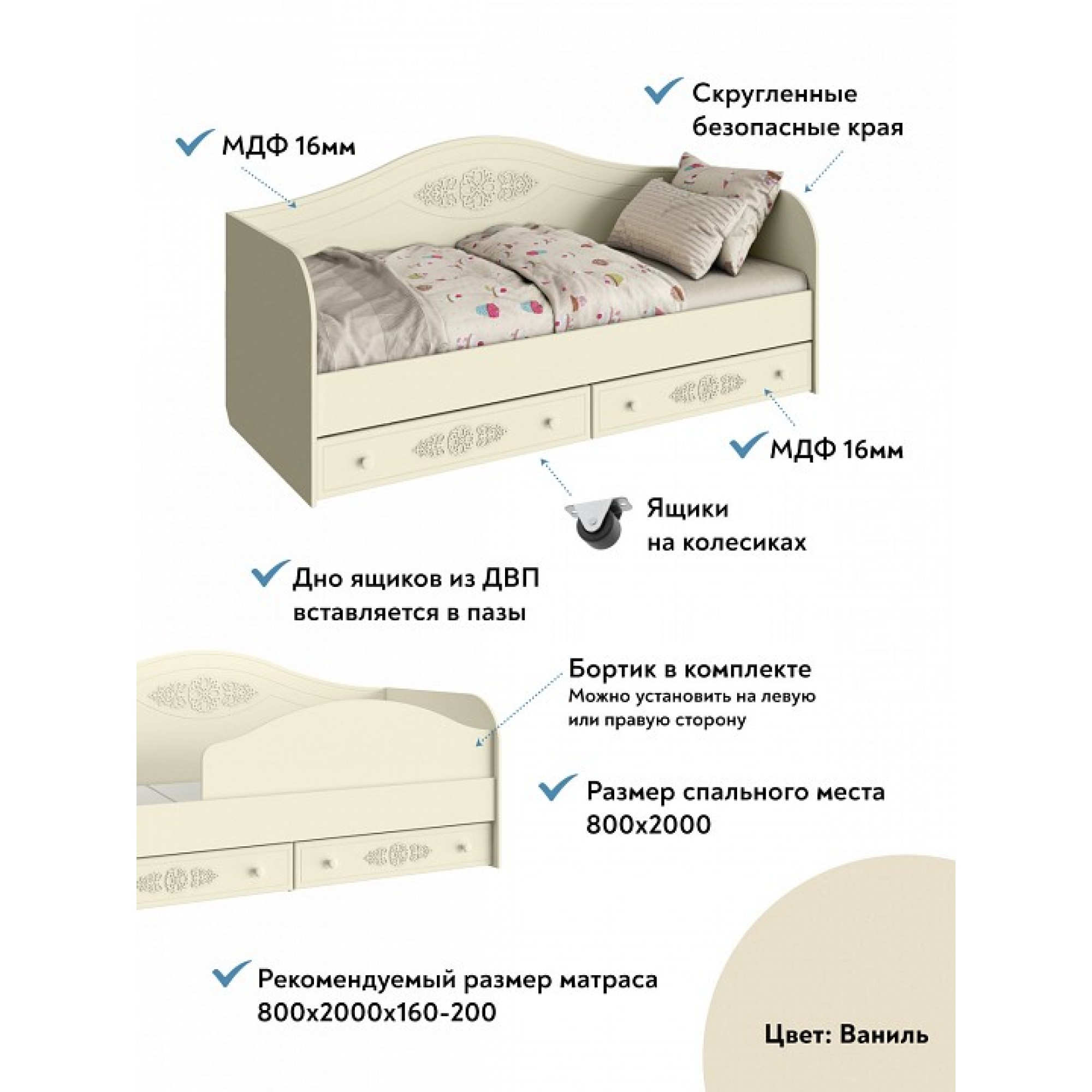 Кровать Ассоль плюс АС-10    KOM_AC10_1_plus