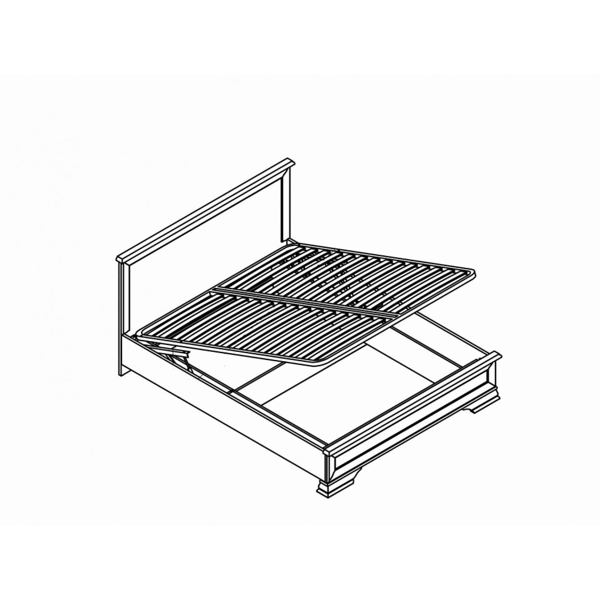 Кровать двуспальная Кентаки S320-LOZ160х200    BRW_70004228