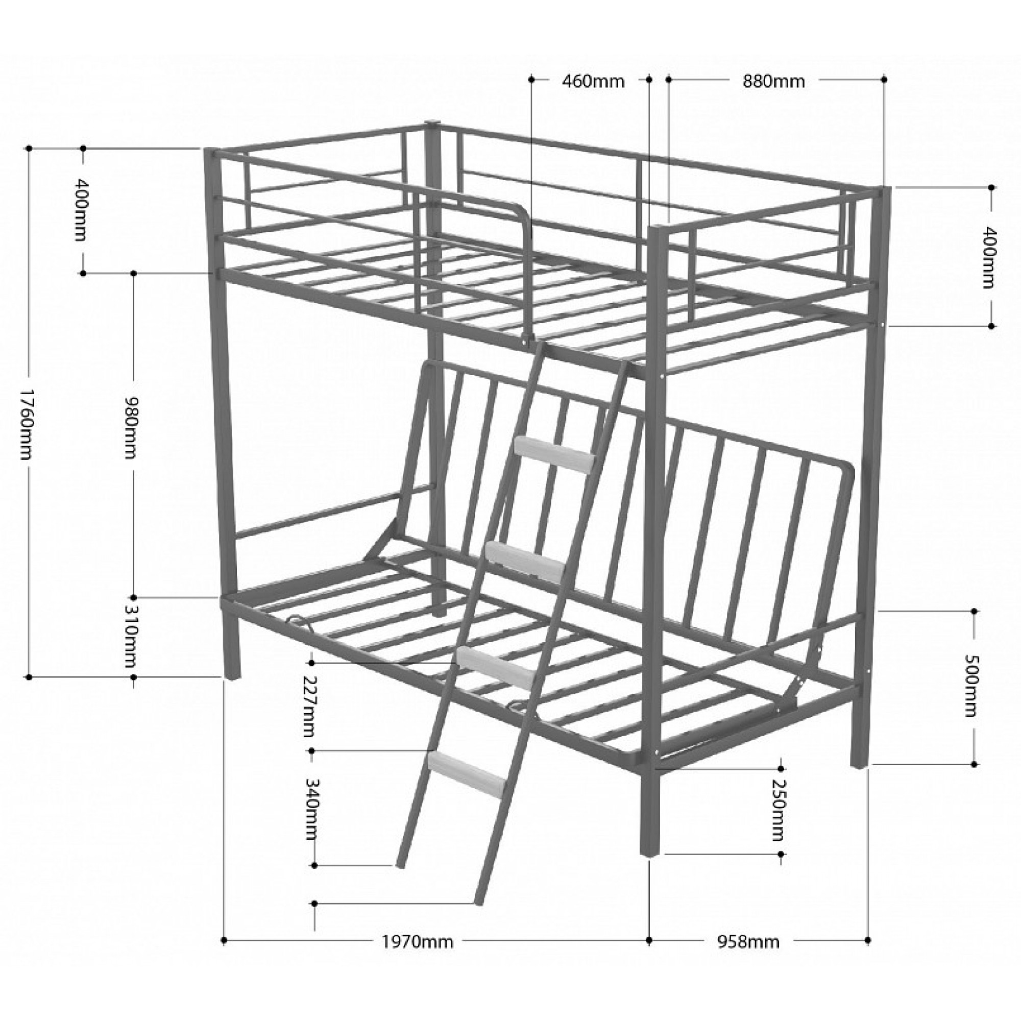 Кровать двухъярусная Дакар 2    FSN_4s-dak2_vs-vat-7016