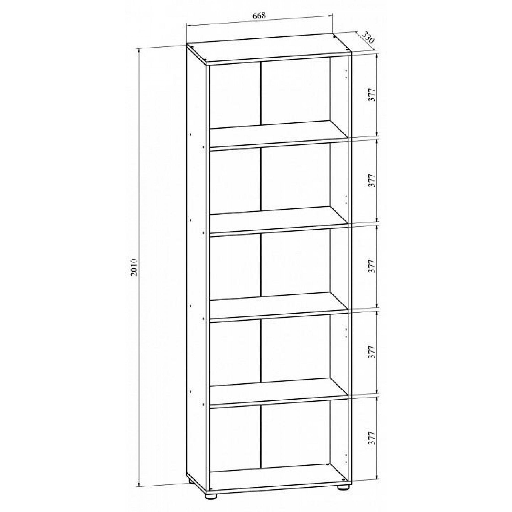 Стеллаж Офис ОФ-30 (открытый)    KOM_OF-30_2