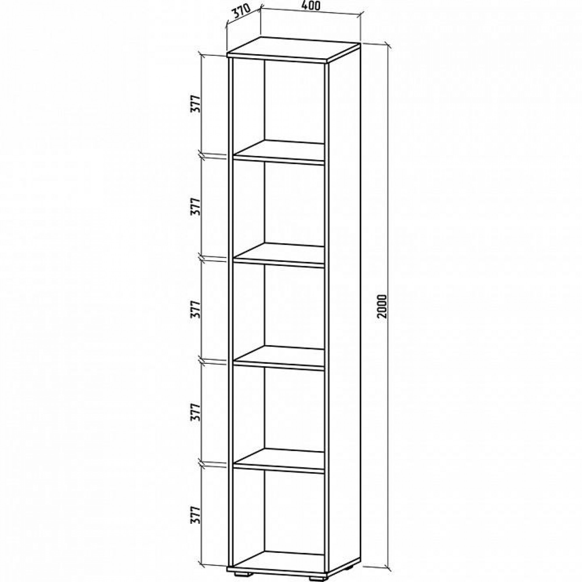 Стеллаж комбинированный Тунис-2    MAS_STT-2-BEL