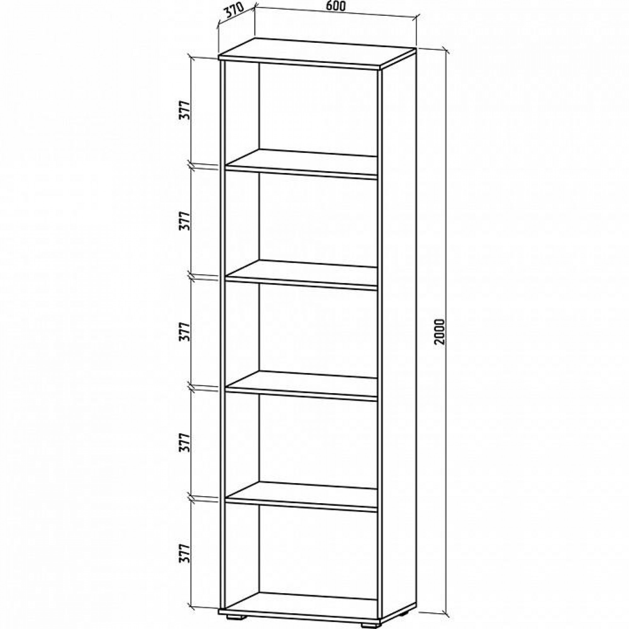 Стеллаж комбинированный Тунис-4    MAS_STT-4-BEL