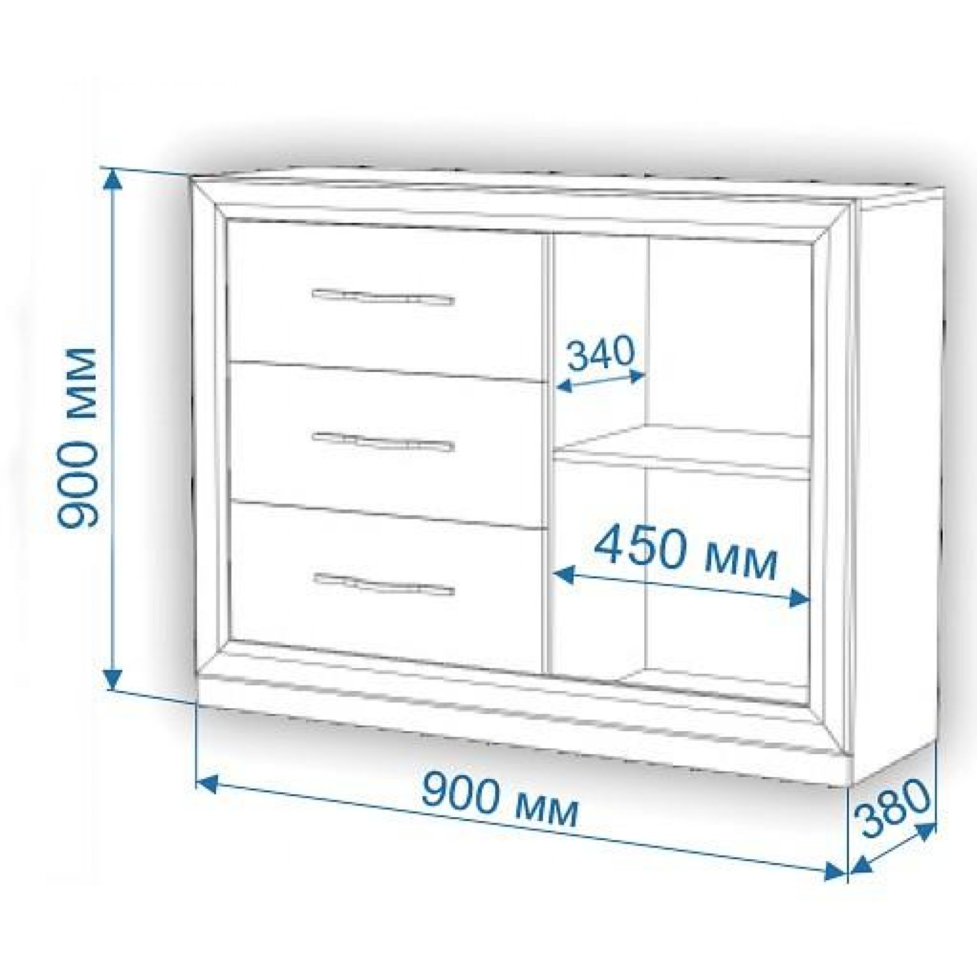 Комод Нобиле Км-120/38 ФГ    MER_Km-120-38-FG-SHSH