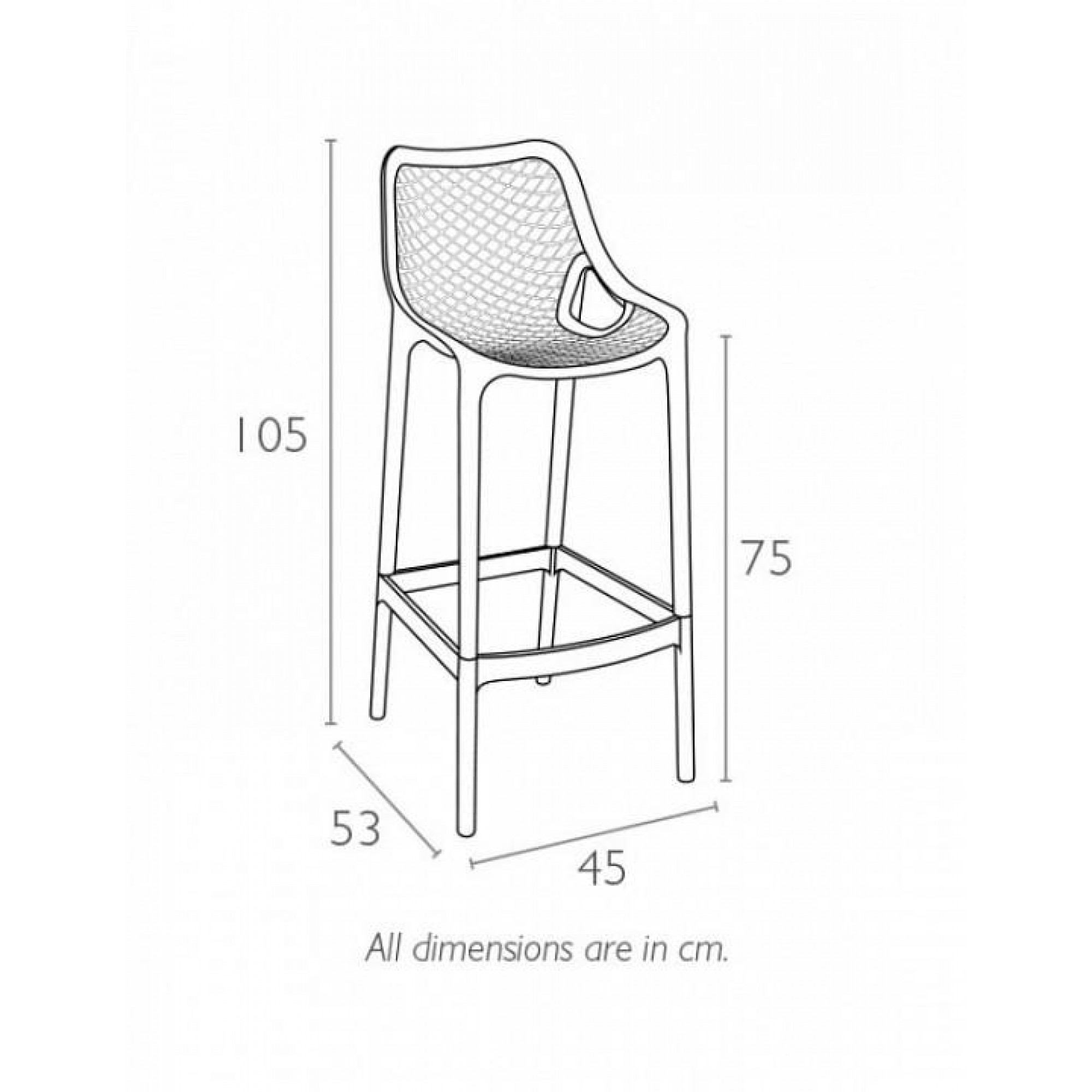 Стул барный Air Bar    SGD_234-068-4379