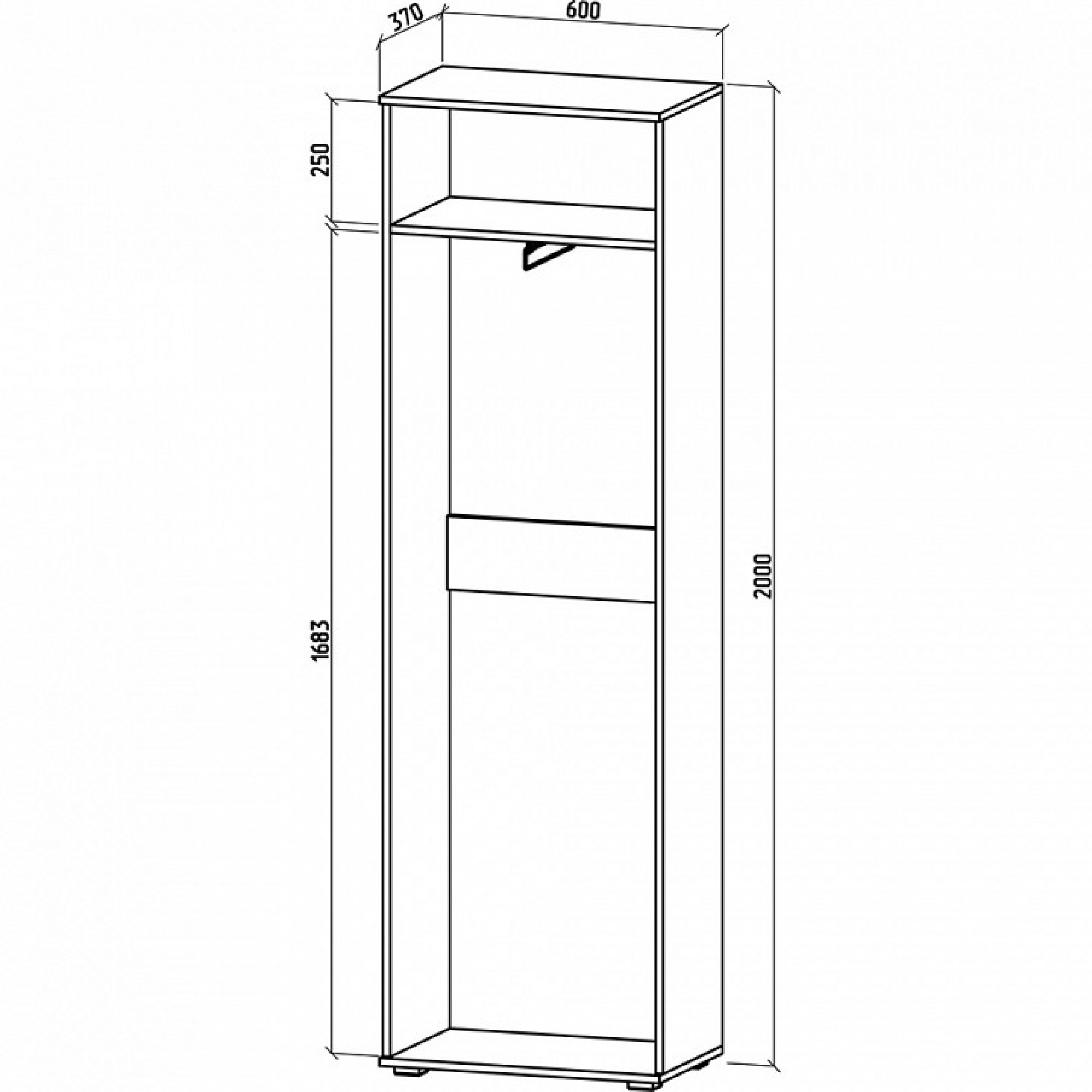 Шкаф платяной Тунис-4    MAS_SHT-4P-DS