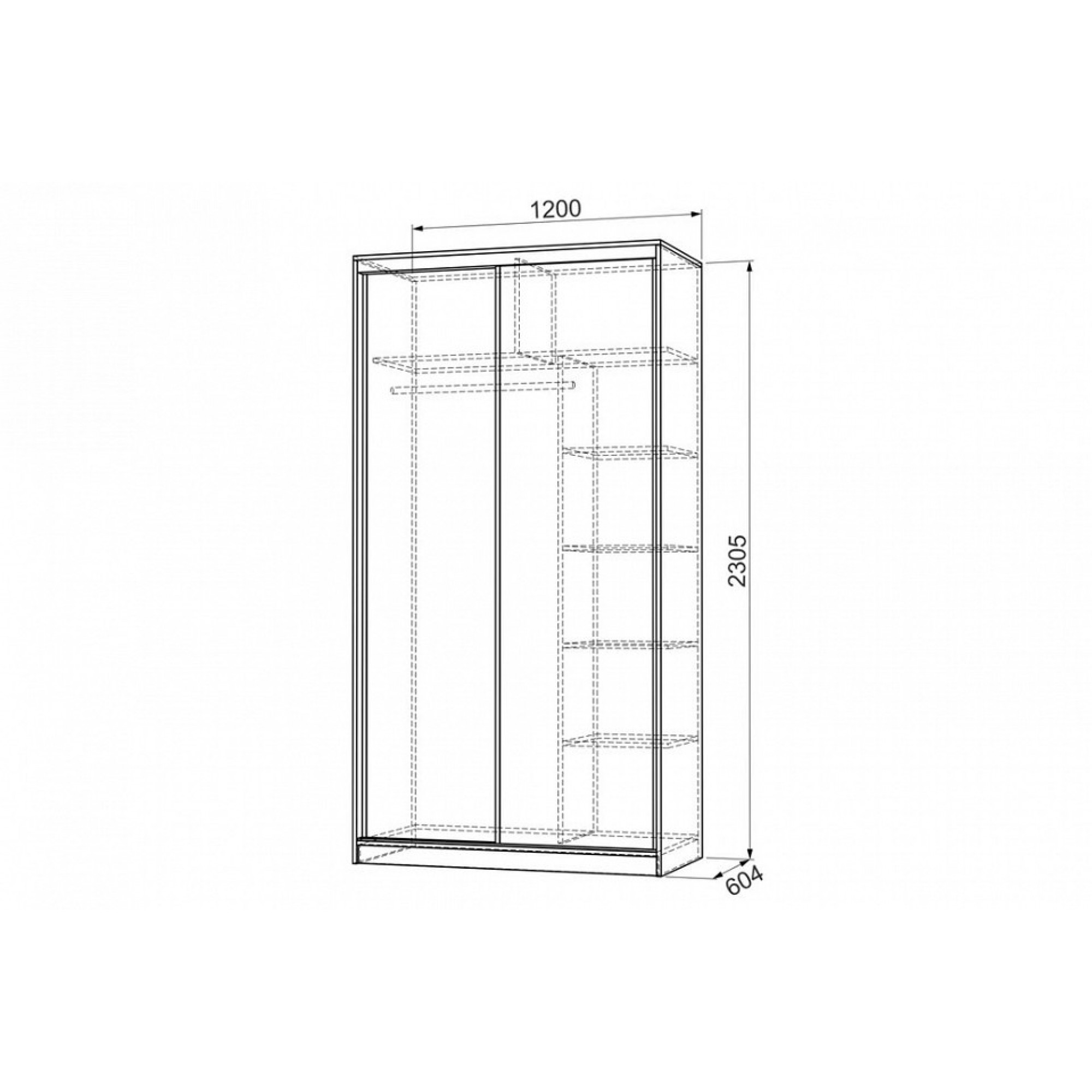 Шкаф-купе Рио 9-600 розы    MBS_SK-04R52_0144