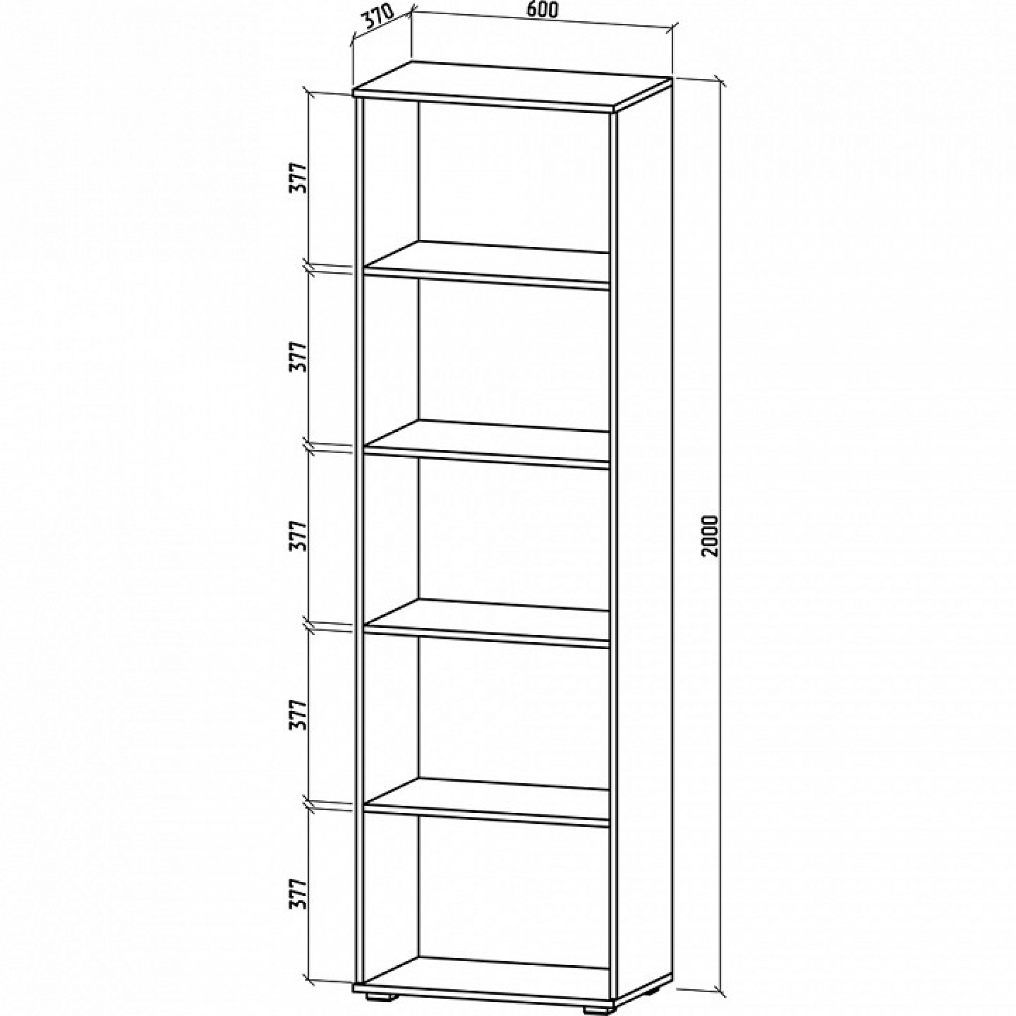 Стеллаж комбинированный Тунис-4    MAS_STT-4-DS